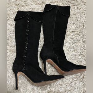 Veto Cuoio Black Stiletto Boots Size 7 1/2